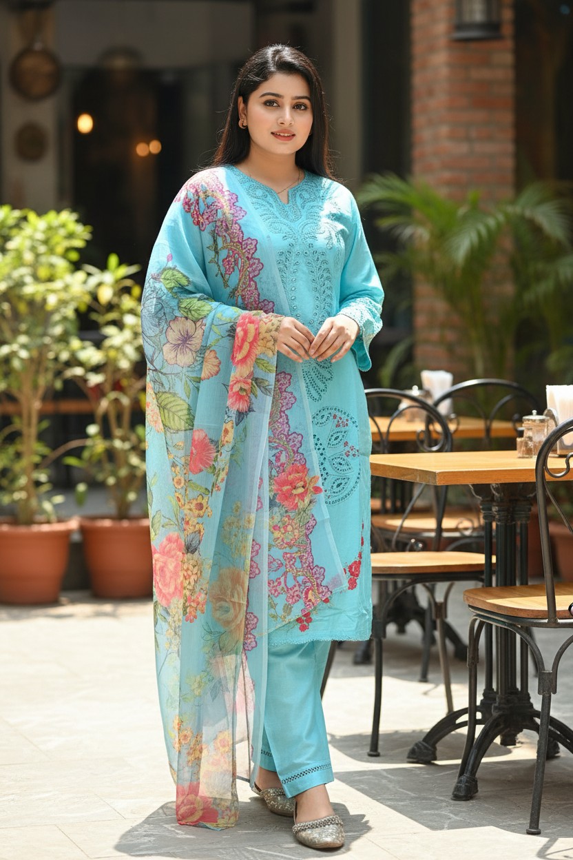 Sky Blue Floral Vibe